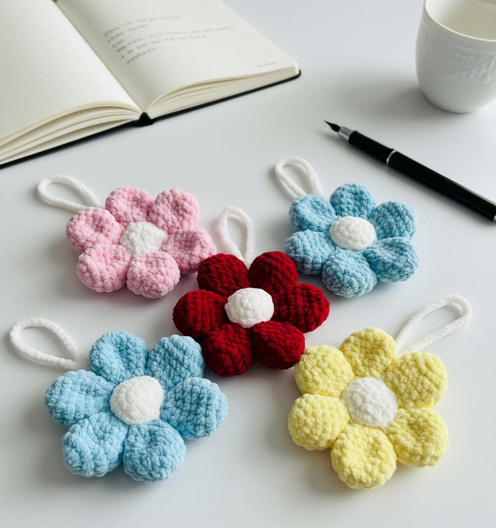 Crochet Flower Keycharm