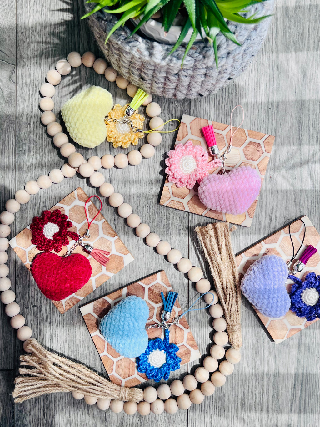 Crochet Heart Keycharm