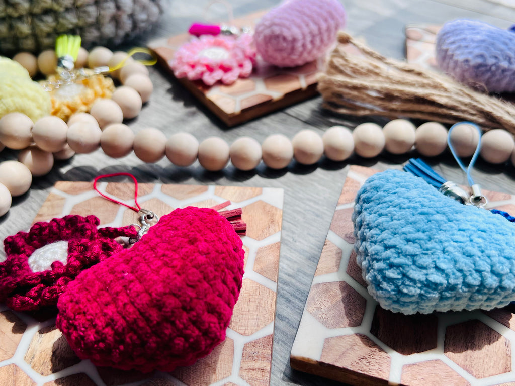 Crochet Heart Keycharm
