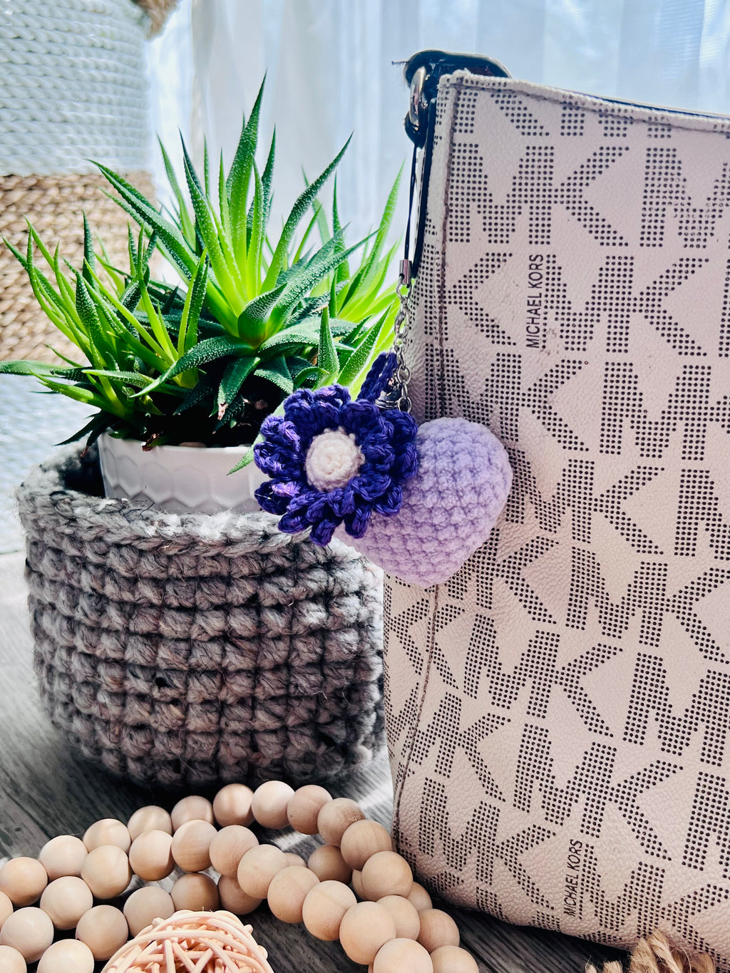 Crochet Heart Keycharm