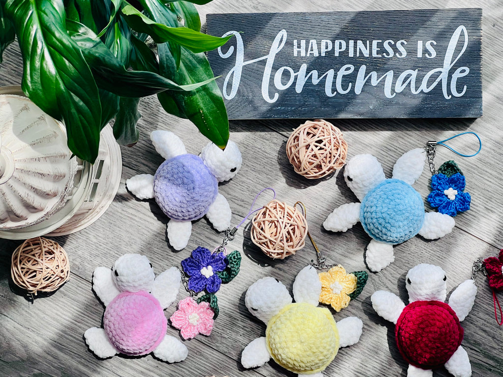 Crochet Baby Turtle Keycharms