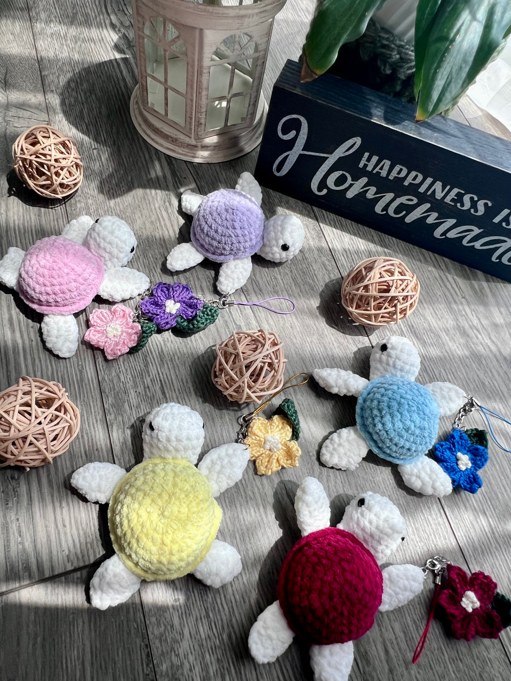 Crochet Baby Turtle Keycharms